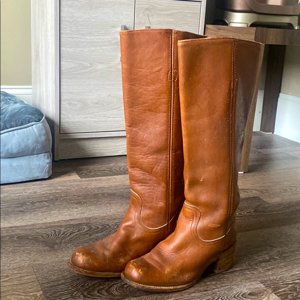 VINTAGE Frye Campus Saddle Boots